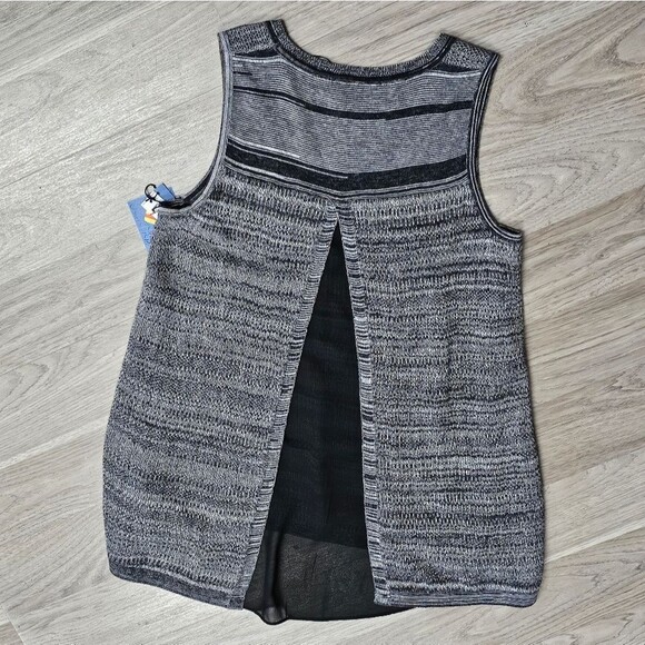 SIMPLY VERA Sleeveless Tunic Grey Black Space Edgy Apocalypse Urban Streetwear M - Picture 6 of 7